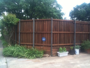 example of fence after stain job